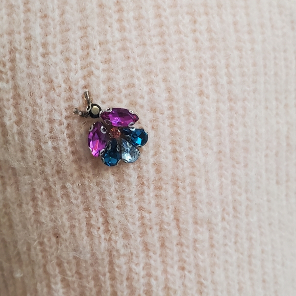 Embellished Jewel Bug Pink Boden Sweater Small - Picture 5 of 10